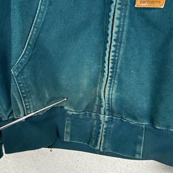 Carhartt Active Quilt Lined Jacket Mens Medium J06 DTL Dark Teal - Picture 12 of 16